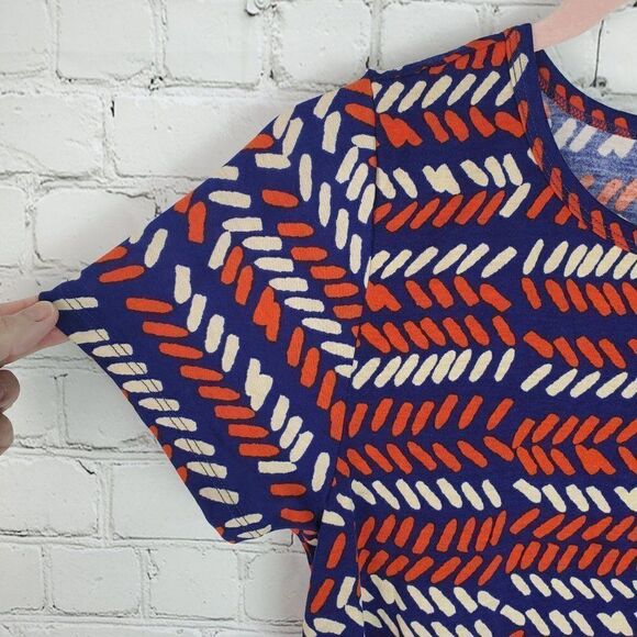 Lularoe Carly Dress Swing High Low Short Sleeve S - Picture 4 of 9